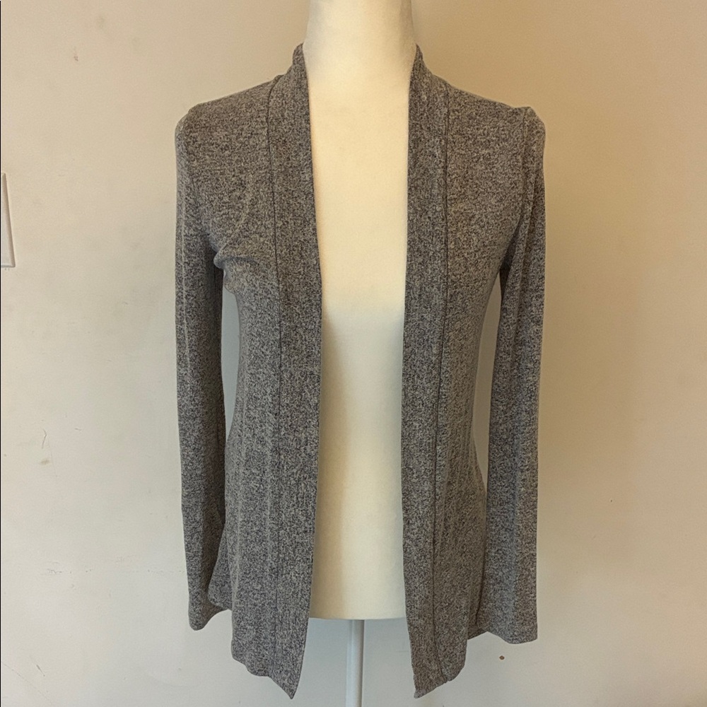 Market & Spruce Heather Gray Open-Front Women's Cardigan